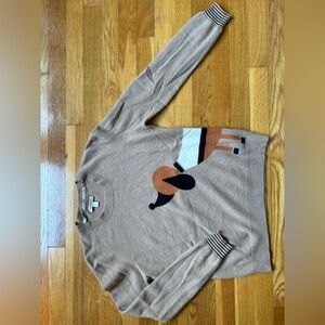 Burberry Brit Dog-Intarsia Cashmere Sweater